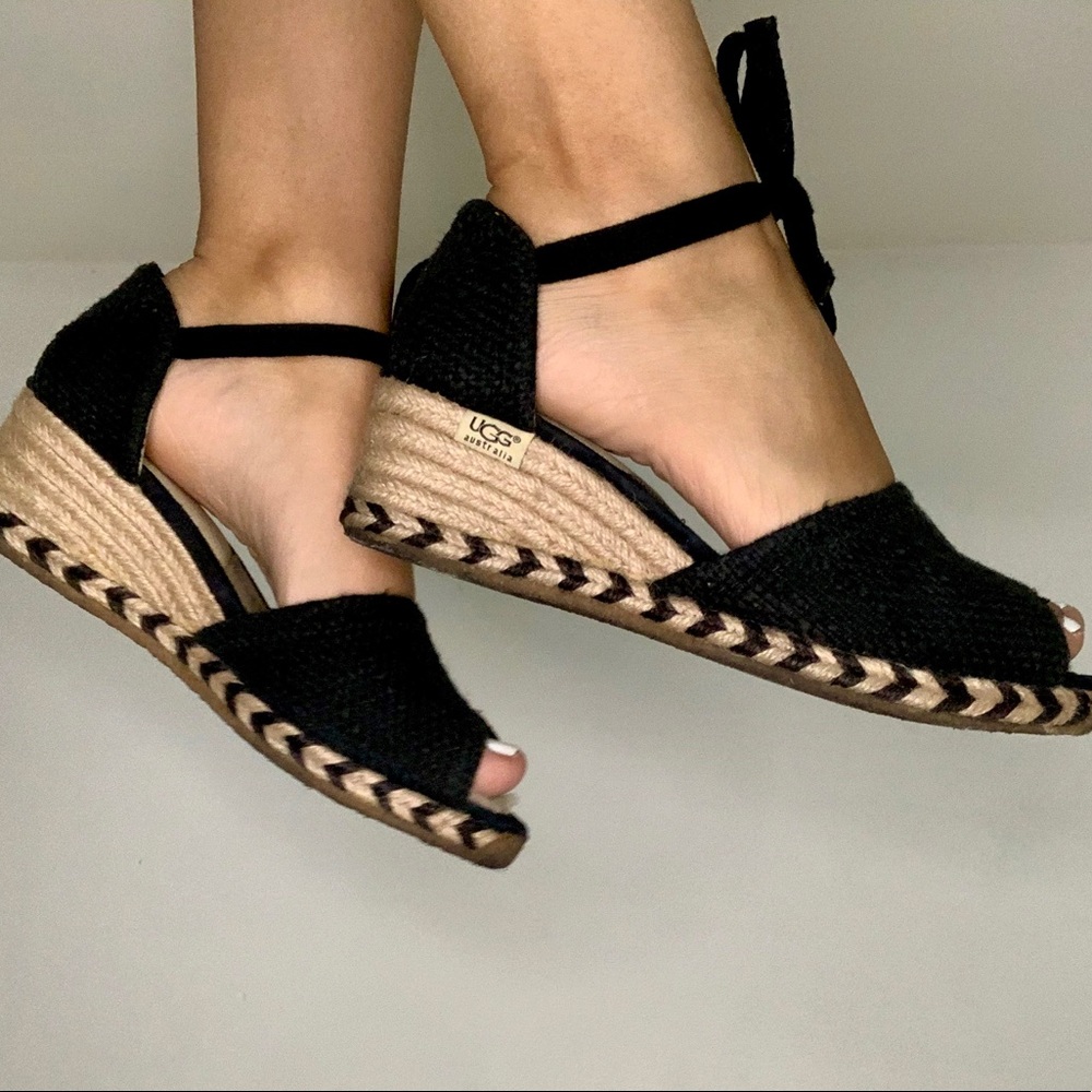 Authentic UGG 1654 Black Wedges 🤩